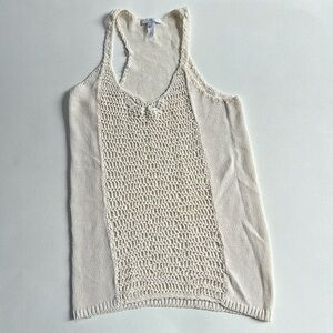Vintage Gap crocheted‎ cream tank size small girlhoodcore neutral boho